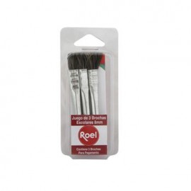 Blister con 3 brochas de arte1/2", 1" Y 1 1/2" Pulgadas