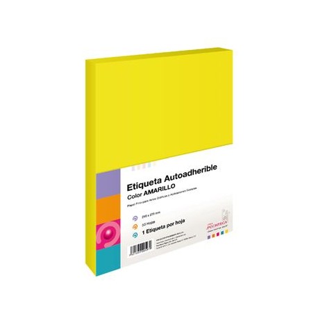 ETIQUETA AUTOADHERIBLE CARTA AMARILLO 50 HJS