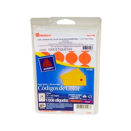 Etiqueta Adhesiva Circular Naranja 3/4" 10 0 8Pz