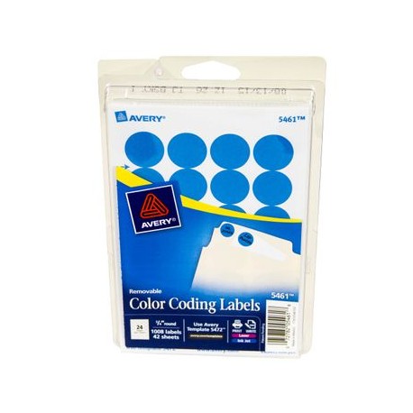 ETIQUETA ADHESIVA CIRCULAR AZUL CLARO 3/4" 10 0 8PZ