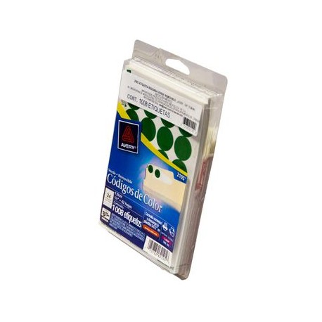 Etiqueta Adhesiva Circular Verde 3/4" 10 0 8Pz