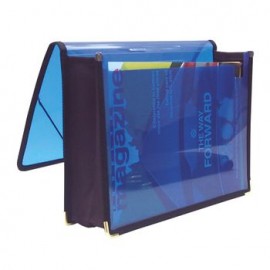 Portafolio Expandible Carta Con Fuelle Trasl Col Azul Y Humo