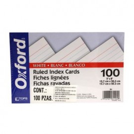 Tarjeta 5X8 Rayada Pqte Con 100