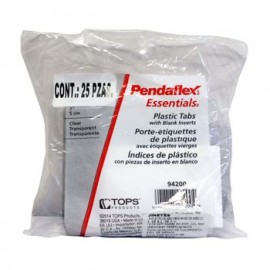 JINETE 5CM TRANSPARENTE PLATICO CON ETIQUETAS 25piezas