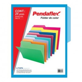 FOLDER AZUL INTENSO CARTA PENDAFLEX 25PZ DOBLE TONALIDAD