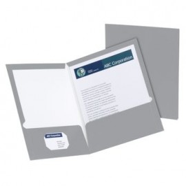 Folder Oxford Carta con solapa Gris 5Pz