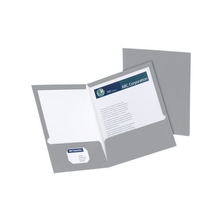 Folder Oxford Carta con solapa Gris 5Pz