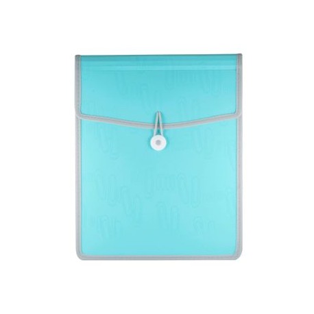 PORTADOCUMENTOS VERTICAL CARTA CON LIGA COLOR AQUA PZA