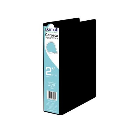 CARPETA VENTANA HERRAJE EN D NEGRA 2" SAMSILL