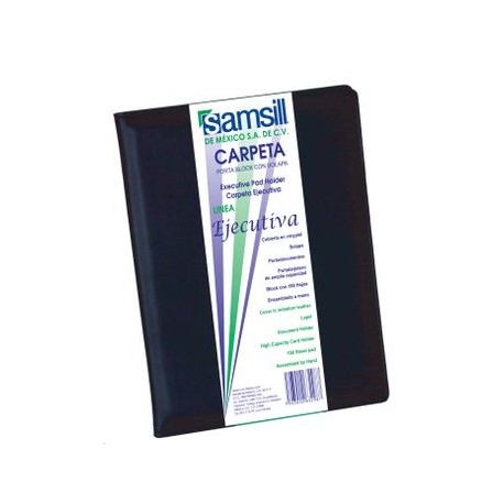 Carpeta Ejecutiva para Convenciones, Negro, Carta, 100 hojas