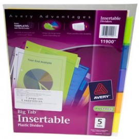 Separador 5 Divisiones Pestañas A Colors Durable Avery
