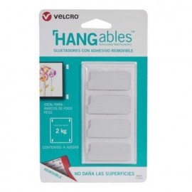 Sujetadores Con Adhesivo Removible 19X44Mm Tiras 4 Juegos