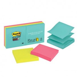 Notas Adhesivas Post-it Miami 3x3 6pk