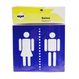 Calcomania Baños" Con 3 Piezas 12X11Cm Sigel