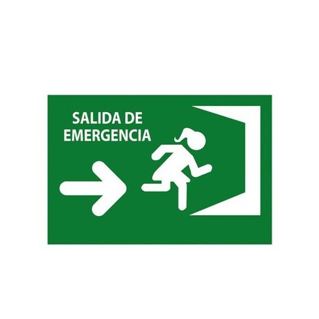Señalización "Salida emergencia" 22.8x15.2cm Sigel