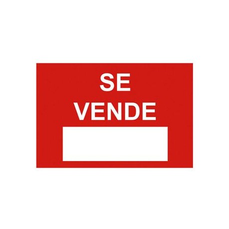 Señalización "Se vende" 34x50 cm. Sigel
