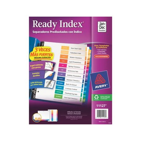 Separador mensual Ready Index