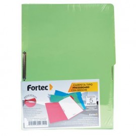 Carpeta Tipo  Pressboard Broche 8cm OFICIO VERD COL C/5