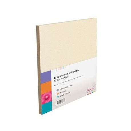 ETIQUETA COLOR NATURAL CARTA 50 H