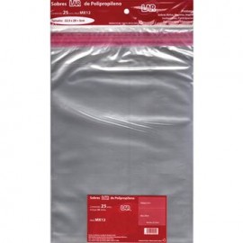 Sobre Transparente Celofan 22,5X29 Pqte 25 piezas LAR