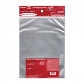 Sobre Transparente Celofan 17,16.5X16.5 Pqte 25 piezas LAR