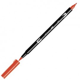 Marcador Dual Brush color Rojo Calido