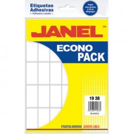 ETIQUETA BLAMCA ECONOPAK 19X38 420PZA/PQTE JANEL