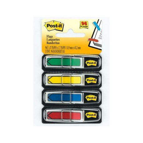 POST-IT MINIBANDERITAS FLECHA COLORES PRIMARIOS