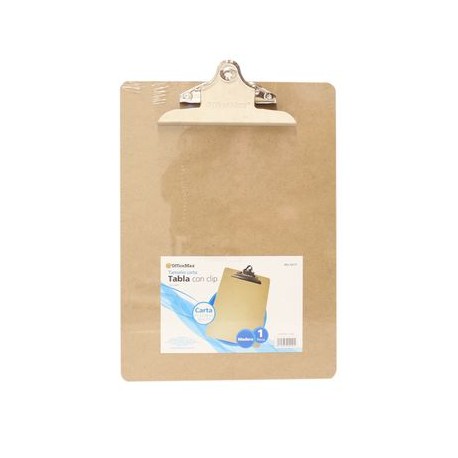 TABLA DE MADERA CON CLIP TAMAO CARTA OMX