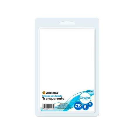 Refuerzo para carpeta transparente de 15, 210 pzas Officemax