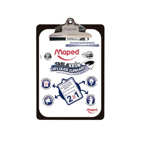 TABLA SUJETADOCUMENTOS NGA CON PIZARRON Y MARCADOR PZA