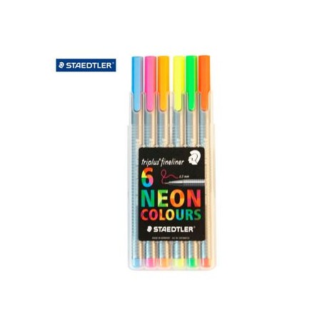 Estuche Rotuladores Staedtler Triplus Fineliner Neon 6 Piezas