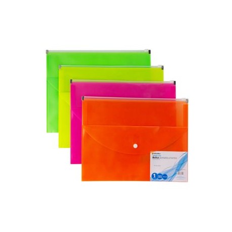 Sobre Polipropileno Vertical con Botón Varios Colores