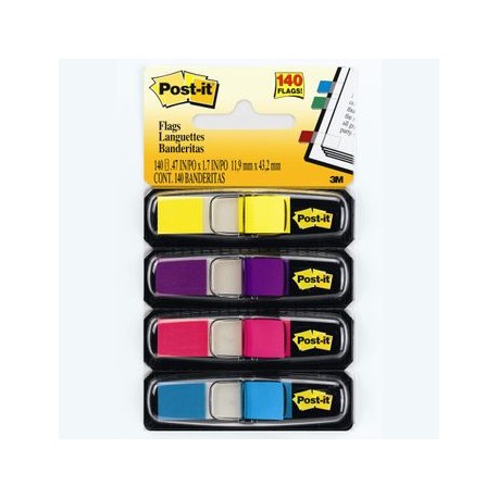 MINI BANDERITAS COLORES BRILLANTES POSTIT 140 piezas