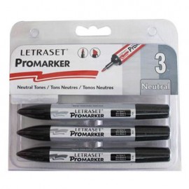 SET DE ROT. LETRASET PROMARKER NEUTRAL TONES con 3