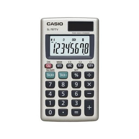 Calculadora De Bolsa Casio Sl-797Tv-Gd