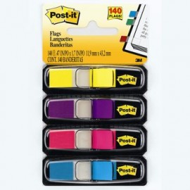 MINI BANDERITAS COLORES BRILLANTES POSTIT 140 piezas