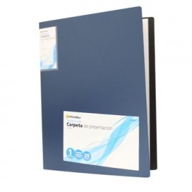 Carpeta Polipropileno Con 20 Micas Carta.Colores Metalicos