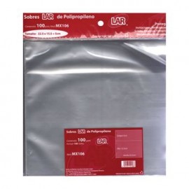 Sobre Transparente Celofan 22,5X15 5 Pqte 10 0 piezas LAR