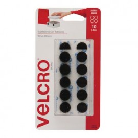 Circulos Sujetadores Velcro 1.5cm diametro 10 juegos negros