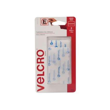 Tiras Sujetadoras Velcro 8.8X1.9Cm 2 Juegos Color Blanco