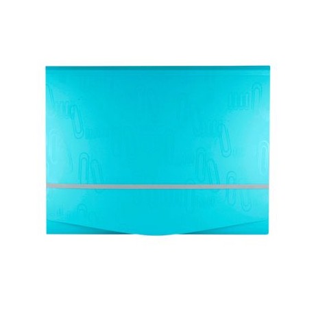 Folder Portadocumentos Aqua Cartra Iclip Con Liga
