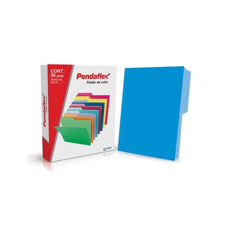 Folder Azul Carta Pendaflex 50 Pz Doble Tonalidad