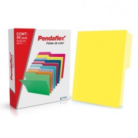 Folder Amarillo Carta Pendaflex 50 Pz Doble Tonalidad
