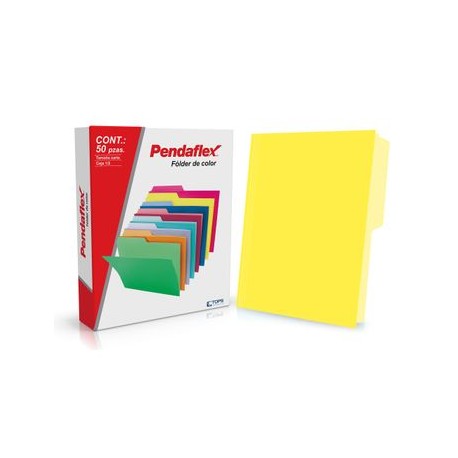 Folder Amarillo Carta Pendaflex 50 Pz Doble Tonalidad