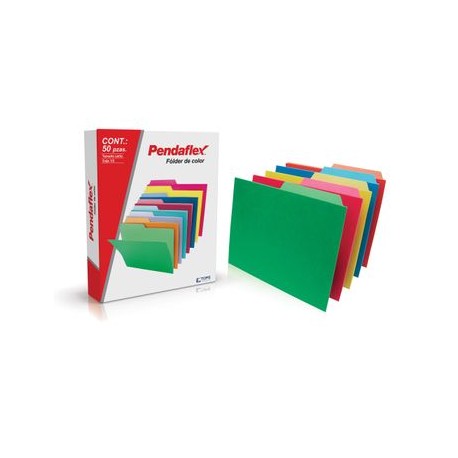 Folder Colores Carta Pendaflex 50 Pz Doble Tonalidad