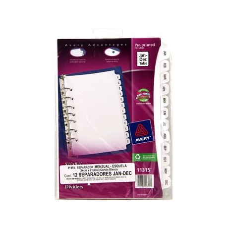 SEPARADOR PREDISEADO MENSUAL ENE-DIC 1 JUEGO