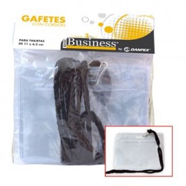 PORTAGAFETE CON CORDON 11X6 CM 3piezas