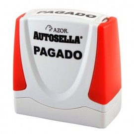 Sello Preentintado Pagado Color Azul Azor 1 Pieza