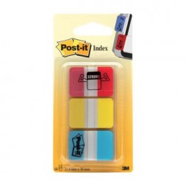 BANDERITAS RIGIDAS 1" COLORES PRIMARIOS 65 HOJAS POST-IT